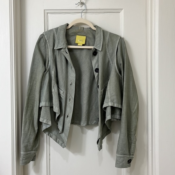 Draped twill jacket - Picture 2 of 4